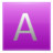 Letter A pink Icon